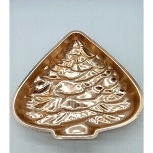 Vintage Copper Colored Aluminum Jello Mold Cake Pan Christmas Tree Wall Hanging